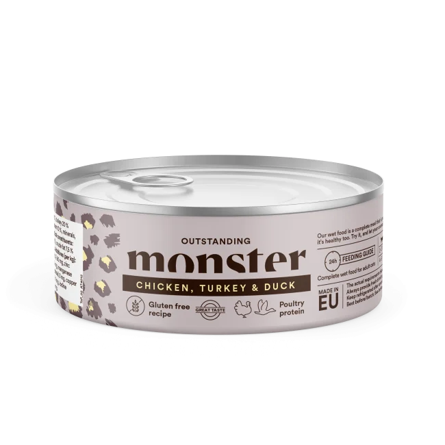 Monster Cat Adult Multi Chicken/Turkey/Duck Can 100 g