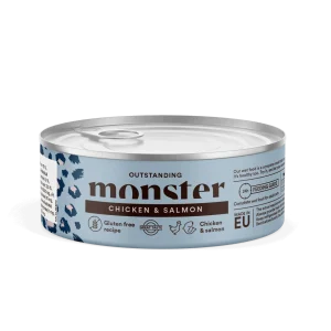 Monster Cat Adult Multiprotein Chicken/Salmon can 100g