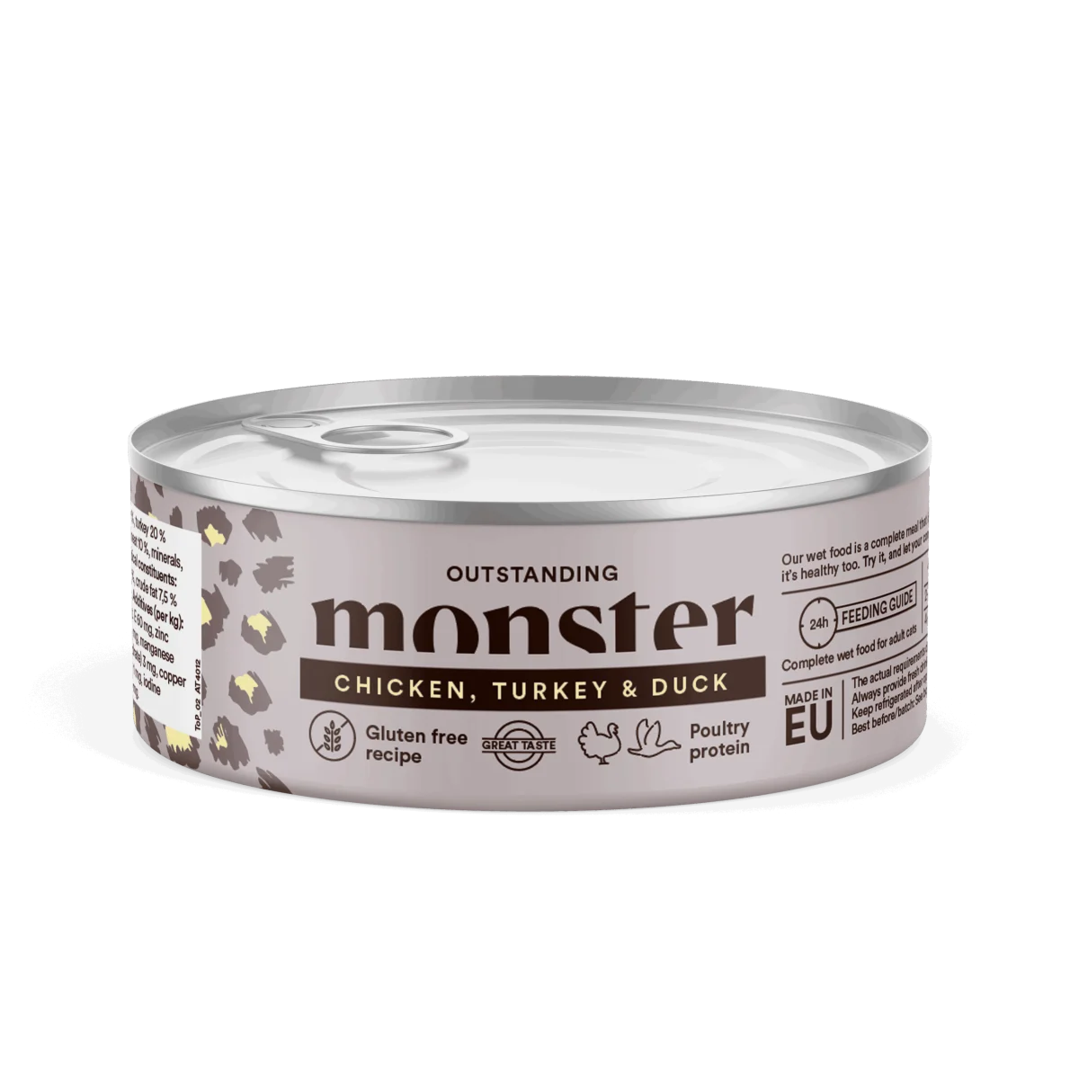 Monster Cat Adult Multiprotein Chicken/Turkey/Duck can 100g - Image 2