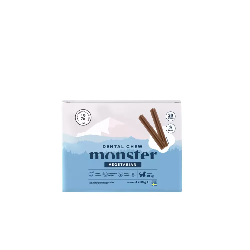 Monster Dental Chew Vegetarian Small Monthpack