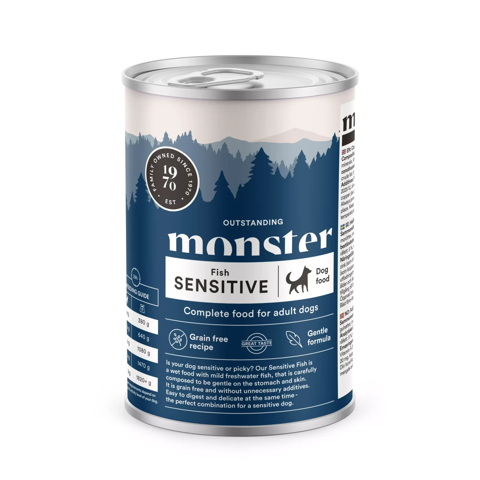 Monster Dog Adult Sensitiv Fish boks 400g
