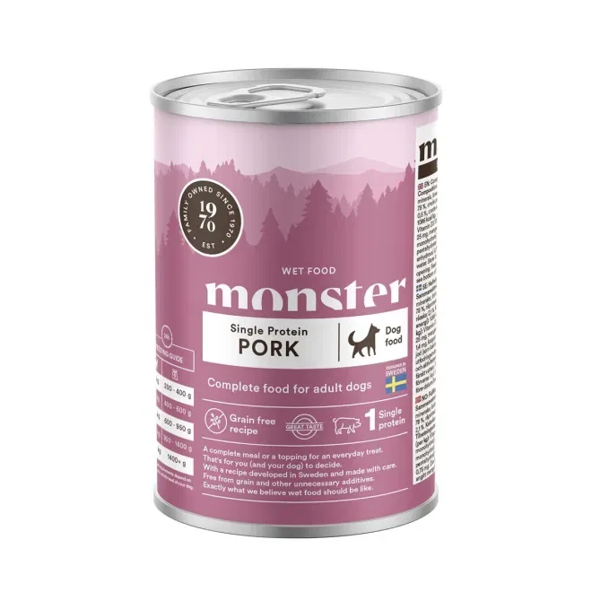 Monster Dog Adult Single Pork boks 400g