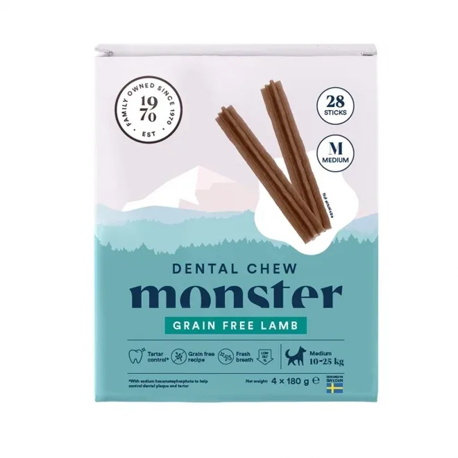 Monster Dog Dental Chew Lamb L Month 28stk/1080g