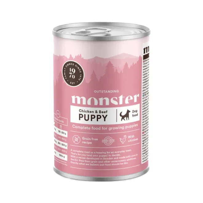 Monster Dog Puppy Chicken & Beef boks 400g