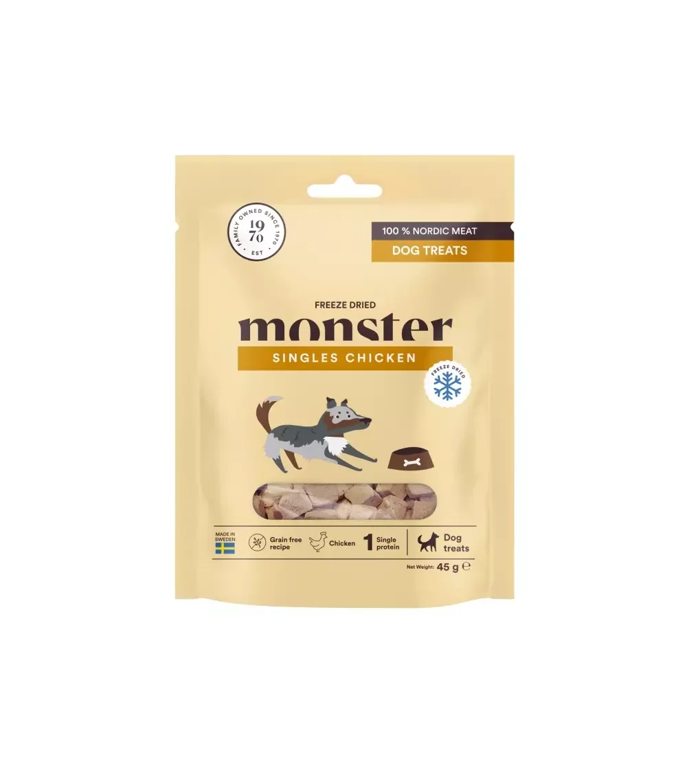 Monster Dog Treats Freeze dried Chicken 45 g