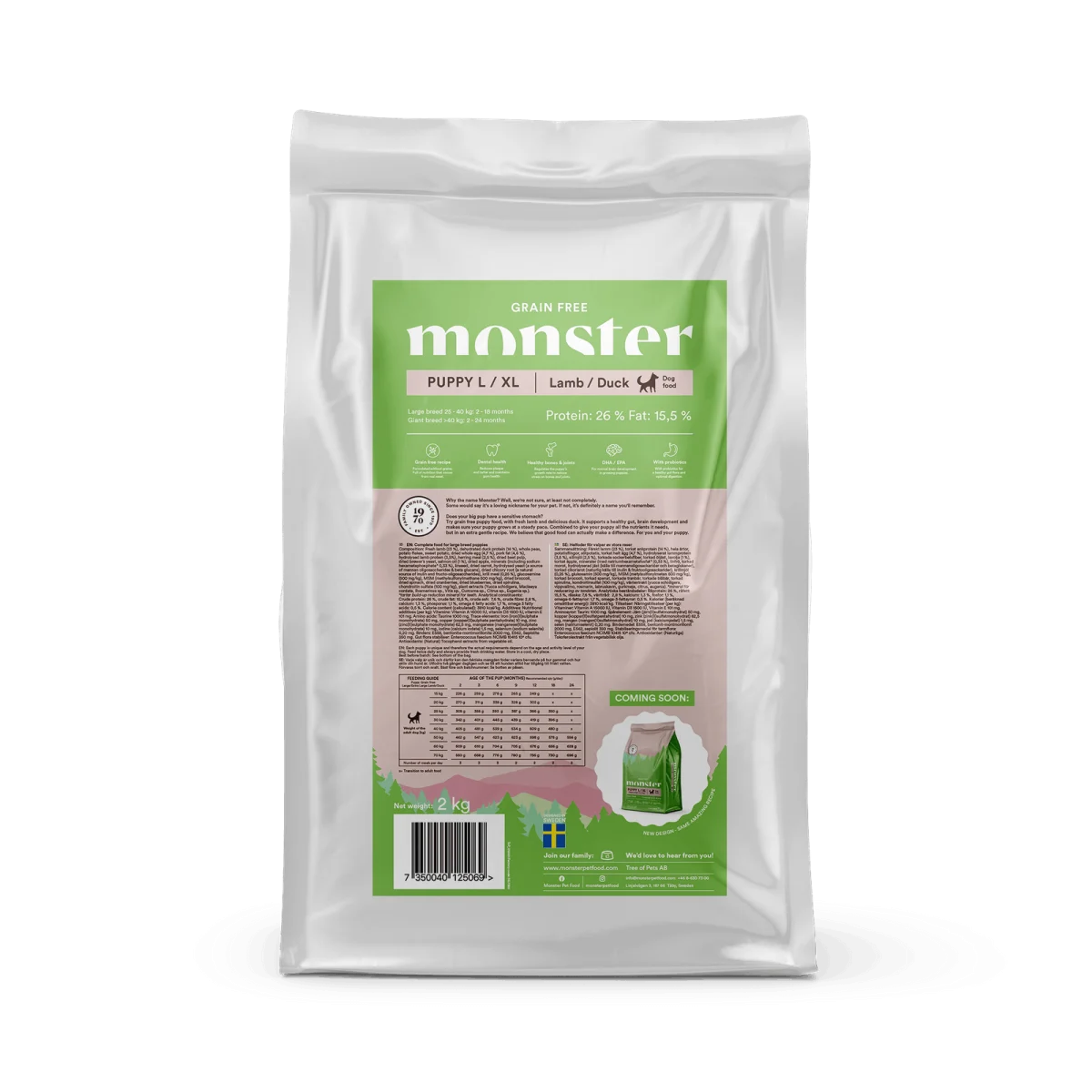 Monster Grain Free Puppy L/XL Lamb