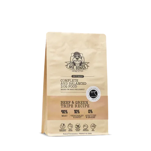 Mr. Bones Dry BARF Beef with Green tripe recipe 1kg