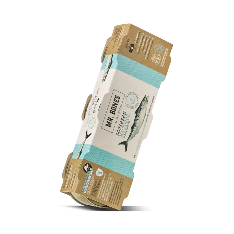 Mr. Bones Fresh Topper Cooked Mackerel in natural style 3x80g