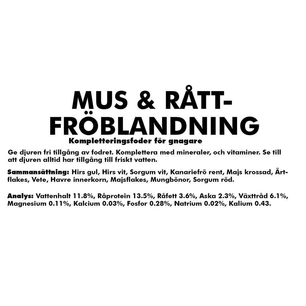 Mus og Rotte frøblanding 25kg - Image 2