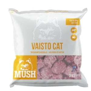 MUSH B.A.R.F Vaisto katt hvit okse/gris 3kg