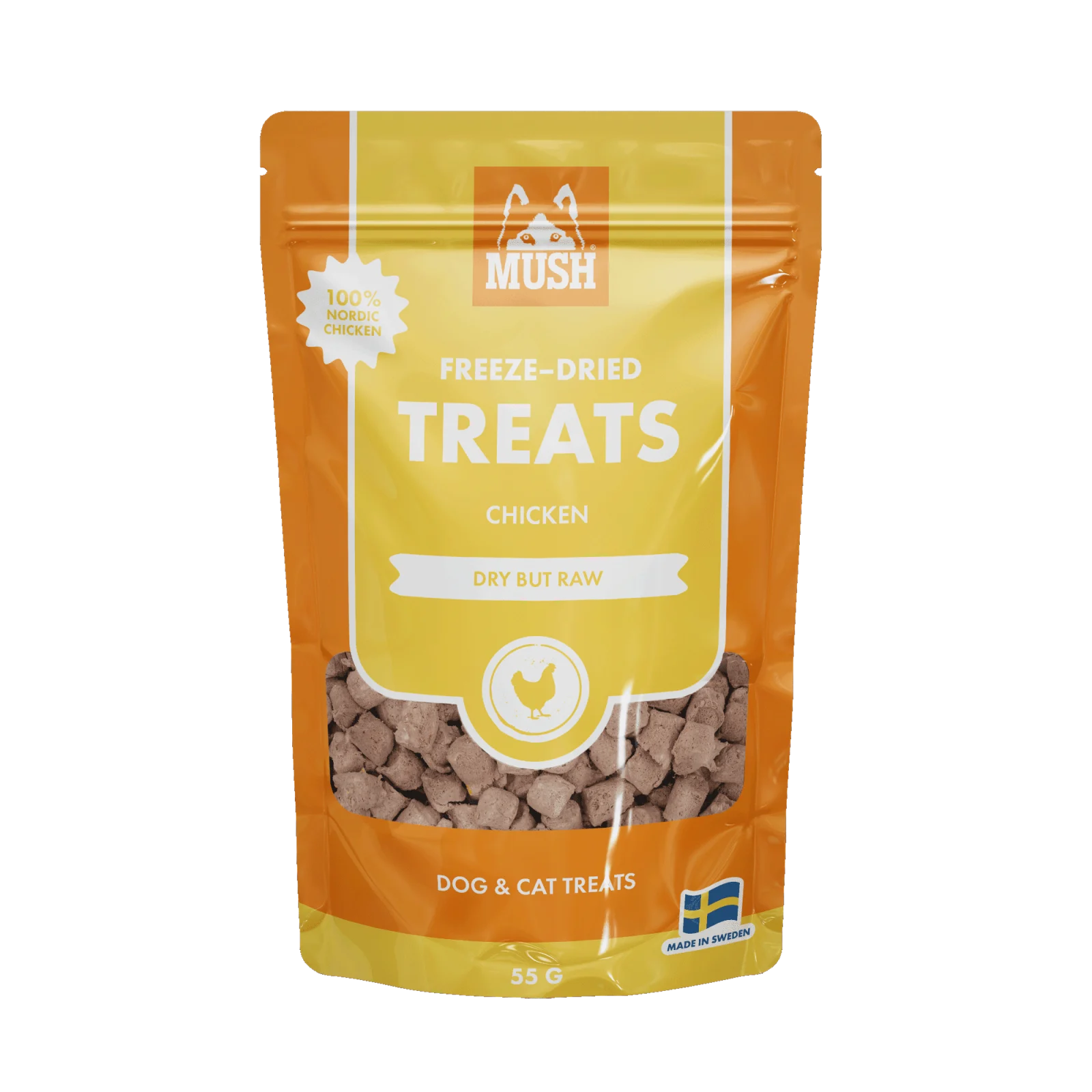 MUSH Freeze-dried Treats Kylling 55g