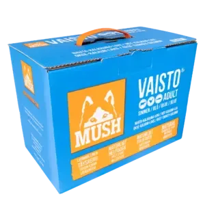 MUSH Vaisto Blå- 10kg – kjøttbrikke – Naturlig – komplette måltid til hund!