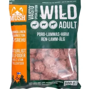 MUSH Vaisto Mørkegrønn rein, lamm og elg-måltid 800g