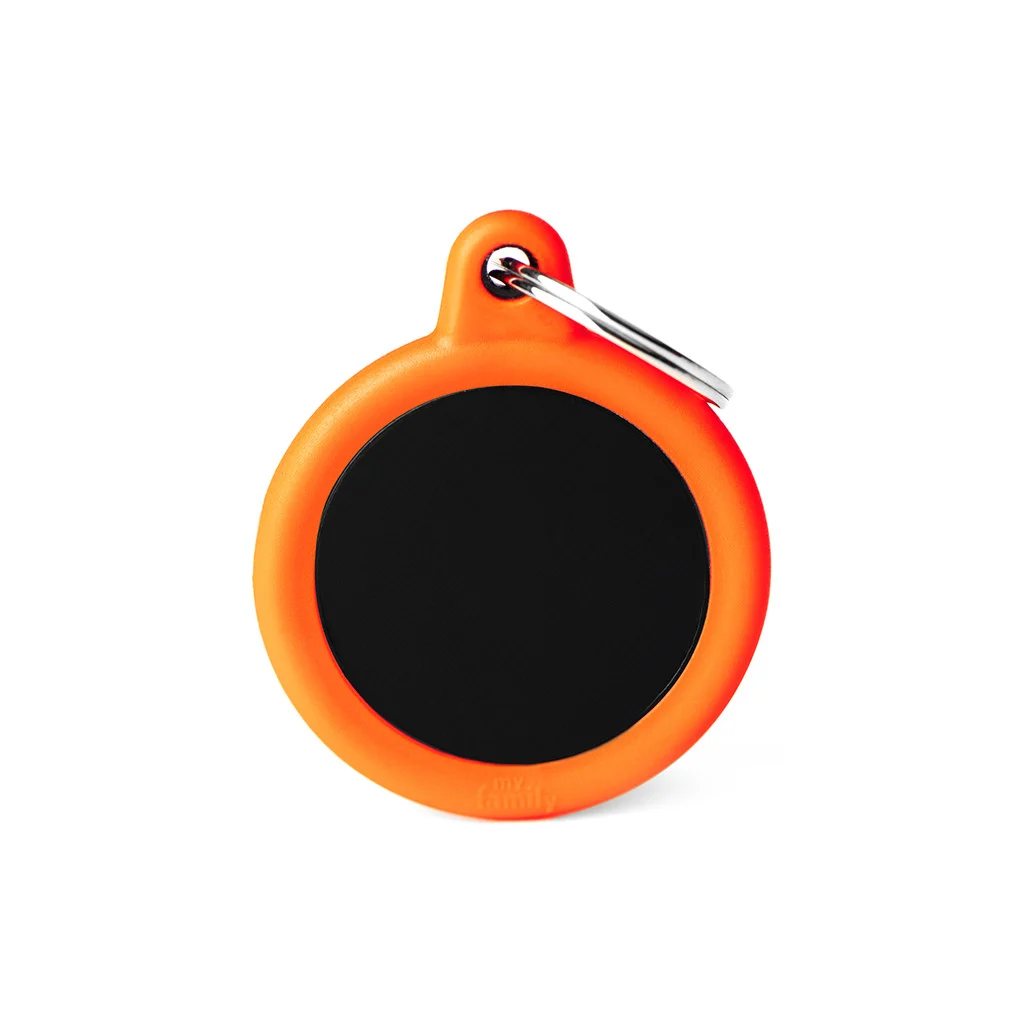 Myfa Tegn Hush, Cirkel Sort, Gummi Orange - Image 2