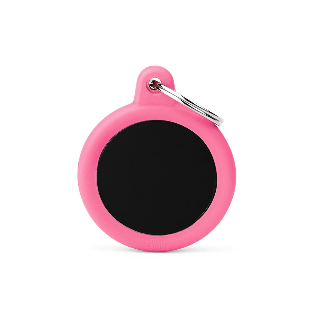 Myfa Tegn Hush, Cirkel Sort, Gummi Pink