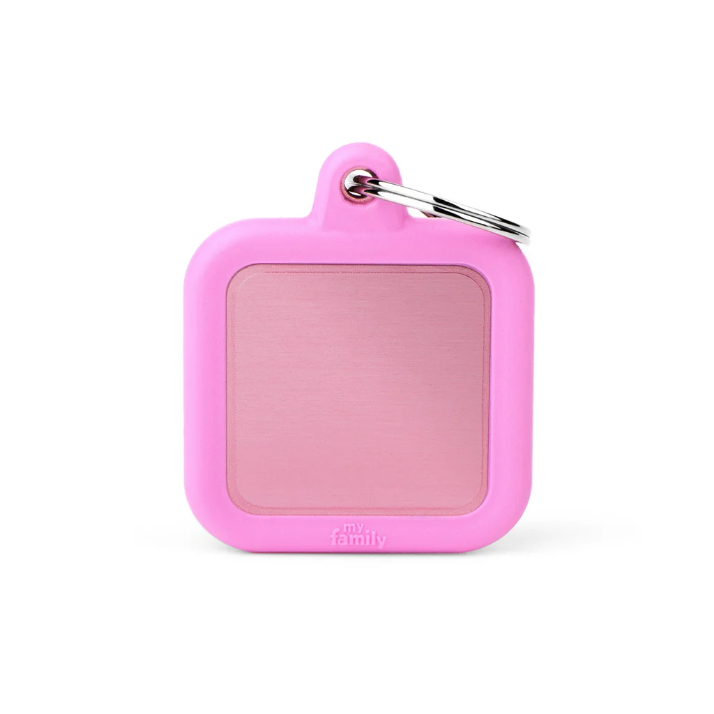 Myfa Tegn Hush, Firkant Pink, Gummi Pink