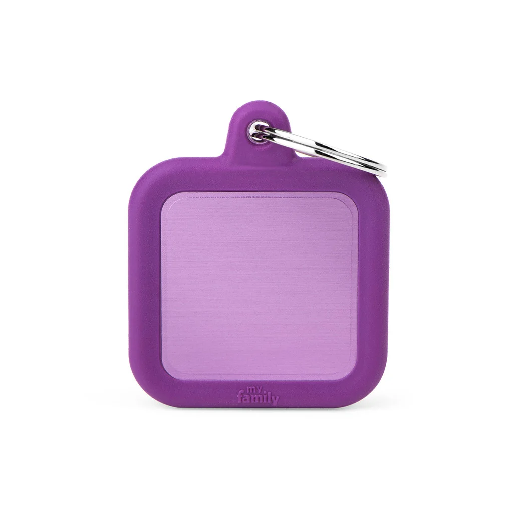 Myfa Tegn Hush, Firkant Purple, Gummi Purple