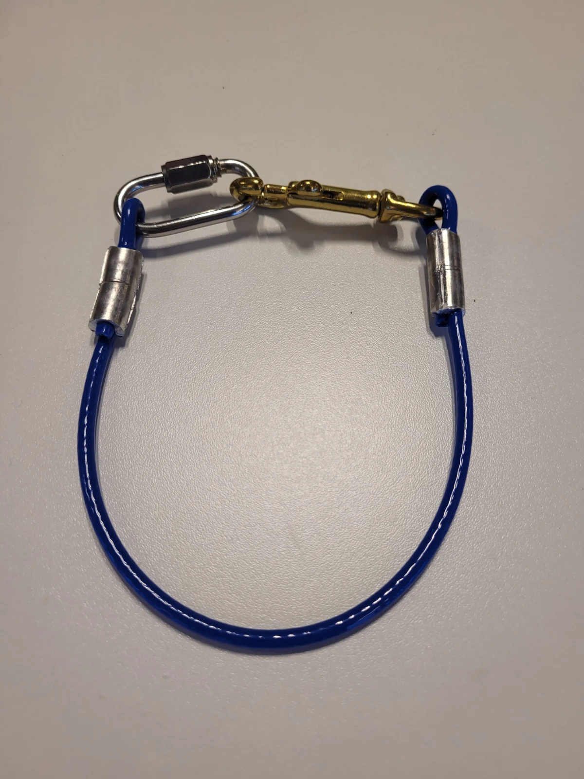 Nakkeline i wire – bronse/Quicklink