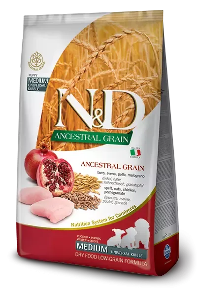 N&D ANCESTRAL GRAIN DOG CHICKEN & POMEGRANATE PUPPY MEDIUM & MAXI 2,5 KG