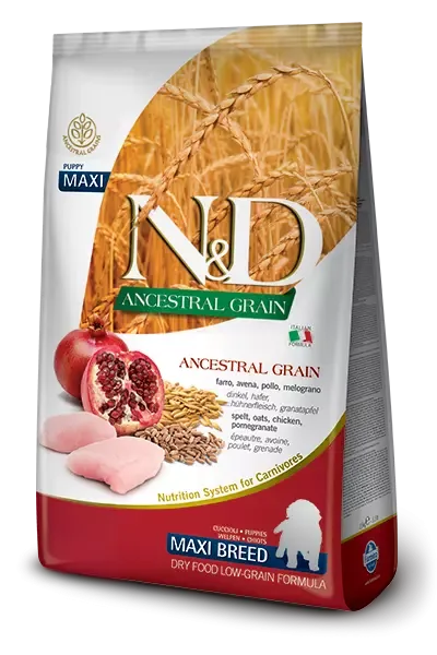 N&D ANCESTRAL GRAIN DOG CHICKEN, SPELT, OATS & POMEGRANATE ADULT MEDIUM & MAXI 2,5 KG
