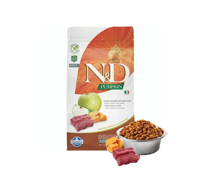 N&D Cat, Pumpkin, Venison & Apple, Adult, 5kg. (U)