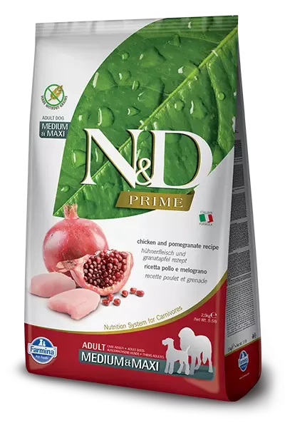 N&D Prime Dog Chicken & Pomegranate Adult Medium & Maxi 12 Kg