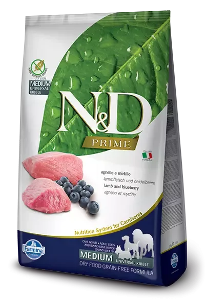 N&D PRIME DOG LAMB & BLUEBERRY ADULT MEDIUM & MAXI 2,5 KG