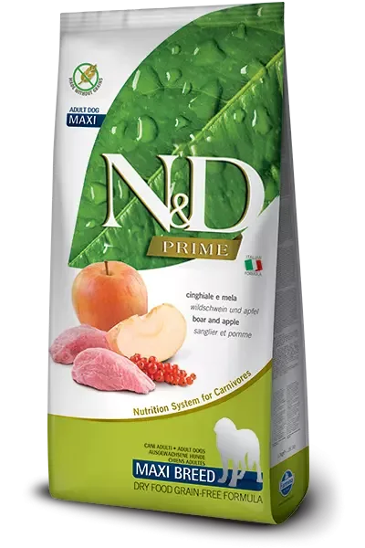 N&D Prime Dog Wild Boar & Apple Adult Medium & Maxi 12 Kg