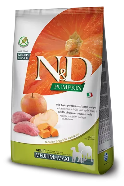 N&D Pumpkin Dog Wild Boar & Apple Adult Medium & Maxi 12 Kg