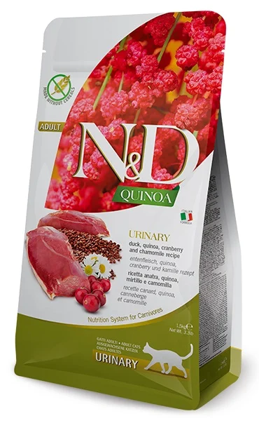 N&D Quinoa Cat Urinary, Duck & Cranberry Adult 1,5 Kg