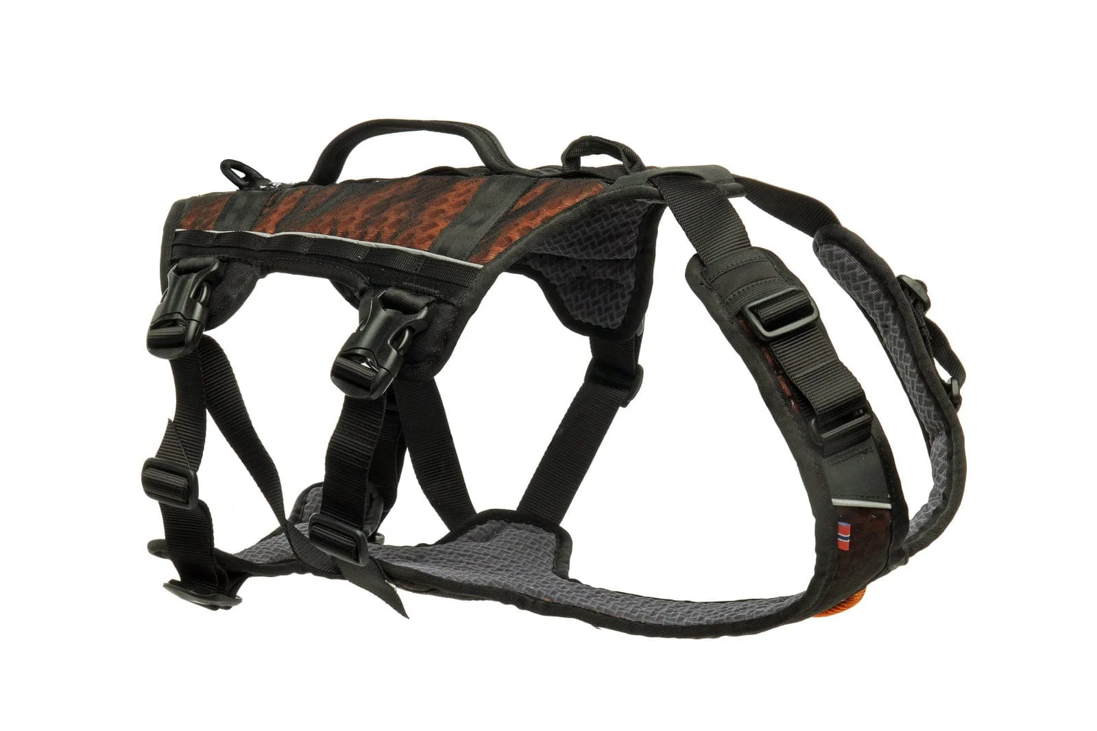 Non-Stop Dogwear Rock Harness Long black/oransje XS