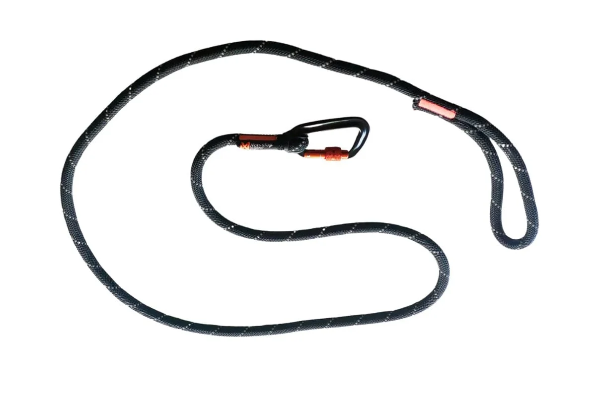Non-Stop Dogwear Rock Leash adjustable kobbel svart 2,3m