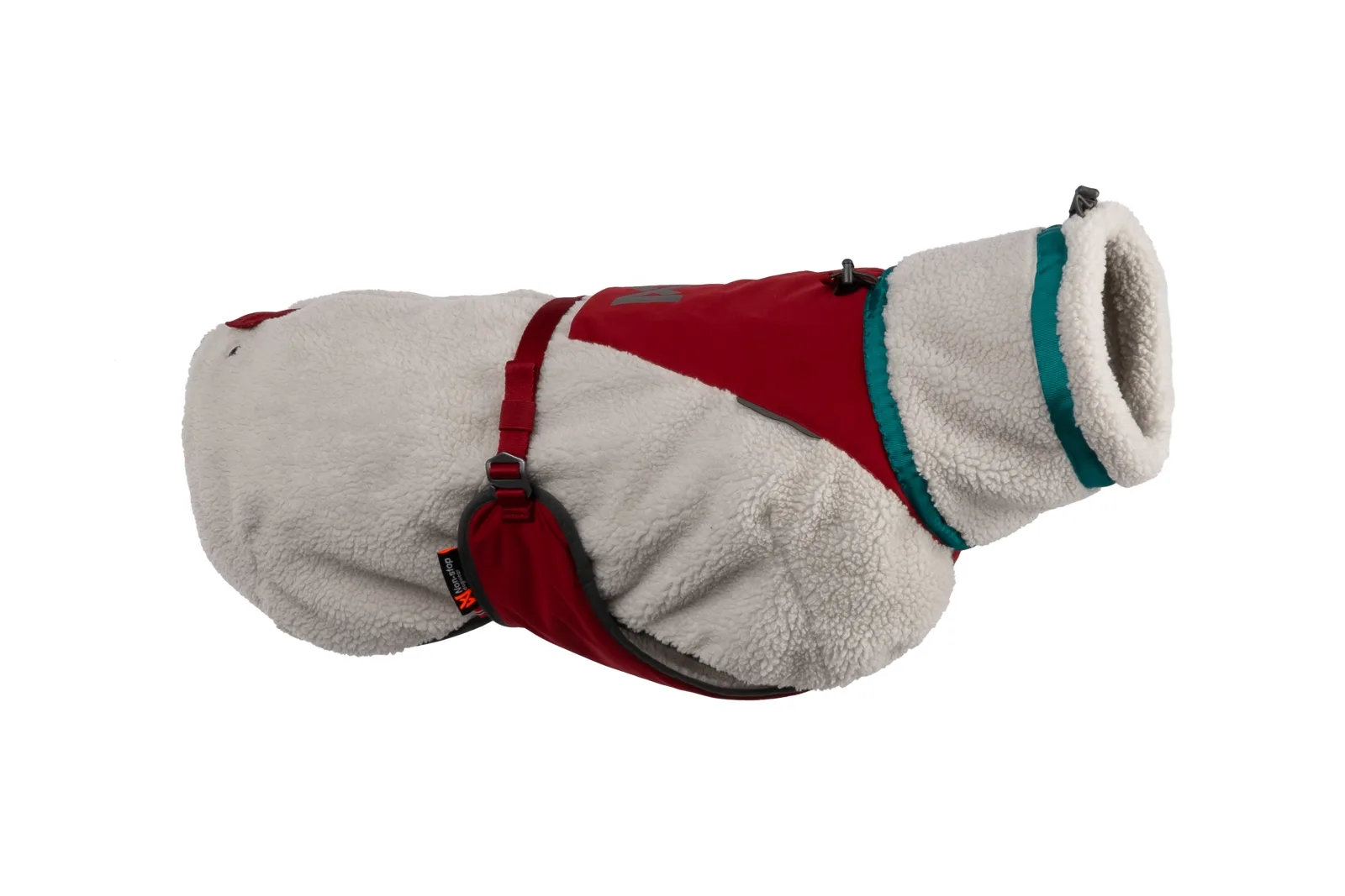 Non-Stop Dogwear Trekking Fleece Dog Jacket grey/wine/teal str 40