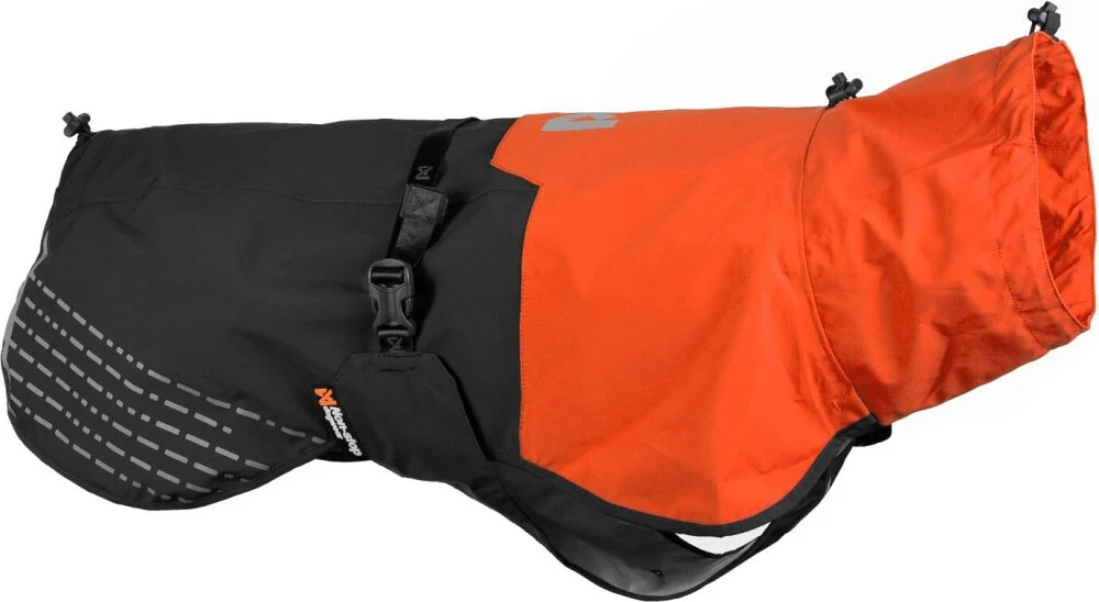 Non-Stop, Fjord raincoat, unisex, black/orange, 45, single