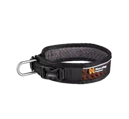 Non-Stop, Rock adjustable collar, unisex, black/orange, L, single