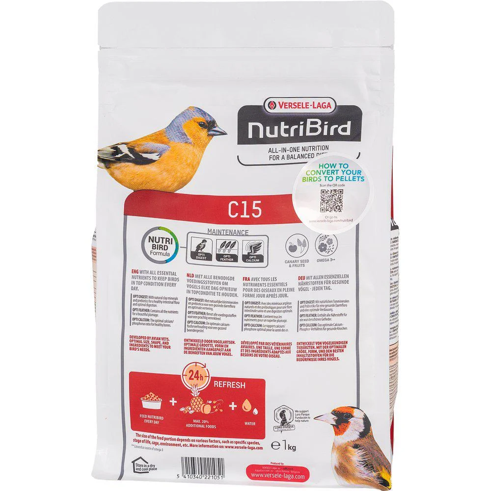 Nutribird C15 Pellets For Kanarie Og Fink 1Kg - Image 2