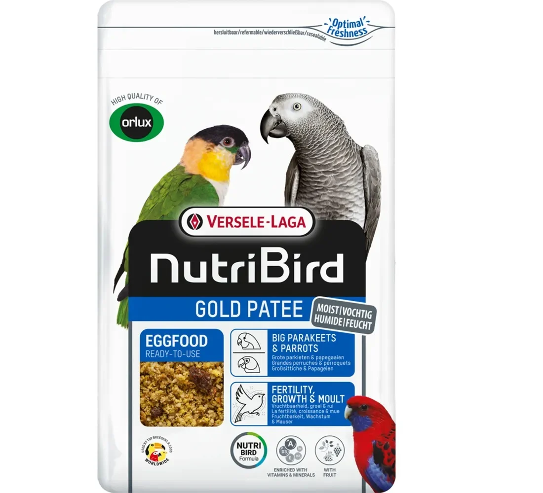 Nutribird Gold Patee parakitt og papegøyer 1kg