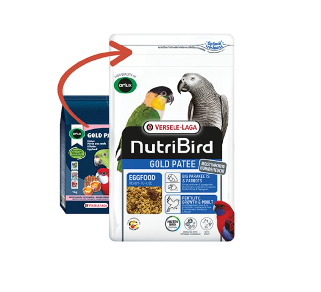 Nutribird Gold Patee parakitt og papegøyer 1kg - Image 2