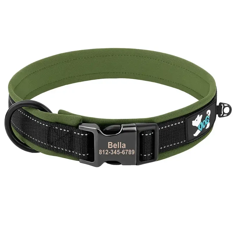 Nylon halsbånd med navn