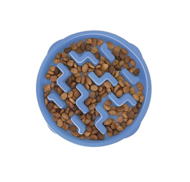 OH Fun Feeder, Slo-Bowl, L, Blå, ø28x5cm. 1000ml.