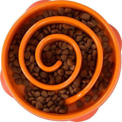 OH Fun Feeder, Slo-Bowl, S, Orange, ø20,5x5cm. 500ml. - Image 2
