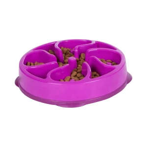 Oh Matskål Fun Feeder Slo-Bowl L Lila Ø28X5Cm 1000Ml