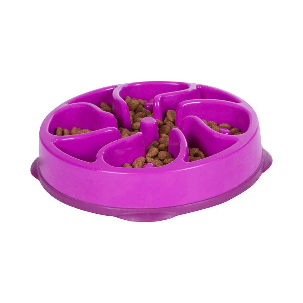 Oh Matskål Fun Feeder Slo-Bowl L Lila Ø28X5Cm 1000Ml
