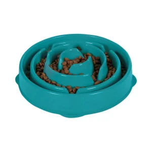 Oh Matskål Fun Feeder Slo-Bowl L Turkosø 28X5Cm 1000Ml