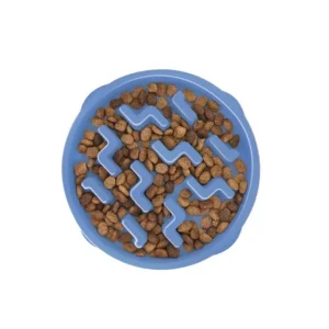 Oh Matskål Fun Feeder Slo-Bowl S Blå Ø 20,5X5Cm 500Ml