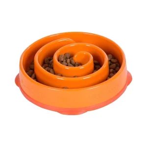 Oh Matskål Fun Feeder Slo-Bowl S Orangeø20,5X5Cm 500Ml