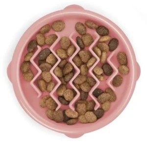 Oh Matskål Fun Feeder Slo-Bowl Xs Rosa Ø14X3Cm 180Ml