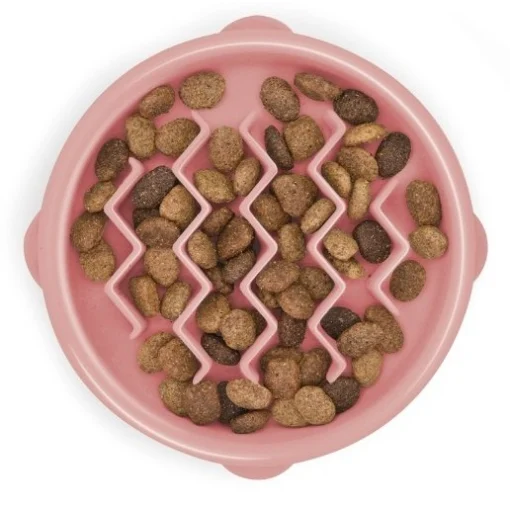 Oh Matskål Fun Feeder Slo-Bowl Xs Rosa Ø14X3Cm 180Ml