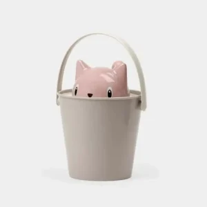 Oppbevaring tørrfor katt beige/rosa
