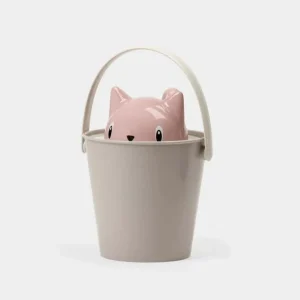 Oppbevaring tørrfor katt beige/rosa